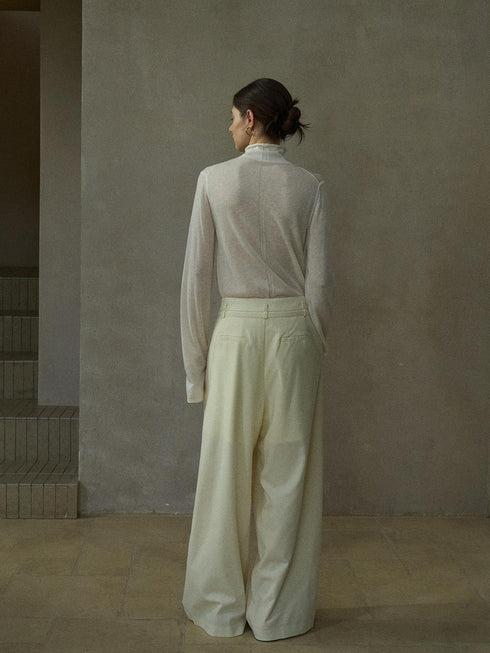 Eren Soft Wool Crossover Pants